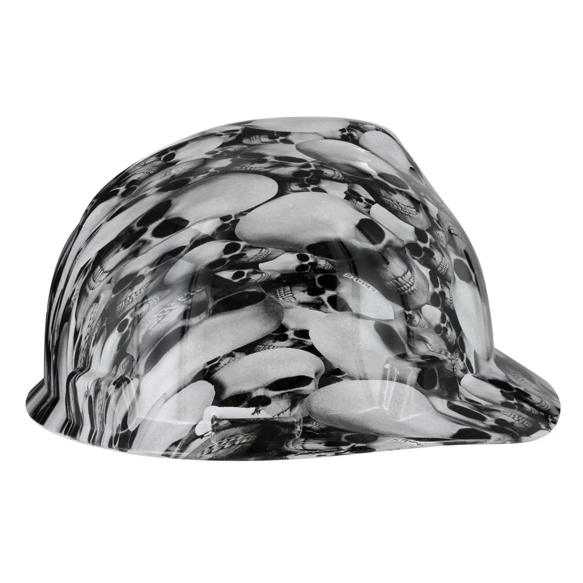 Rugged Blue Custom Hydrographic Skulz Black/White Hard Hat Rugged Blue Custom Hydrographic Skulz Black/White Hard Hat -Safety Work Gear Store