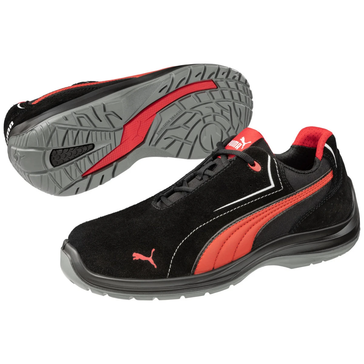 Puma Safety Men's Moto Sport Touring Low Black & Red EH Composite Toe Shoes - 643445 Puma Safety Men's Moto Sport Touring Low Black & Red EH Composite Toe Shoes - 643445 -Safety Work Gear Store