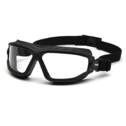 Pyramex Torser Rubber Gasket Sealed Safety Glasses - H2MAX Anti-Fog Lens - Black Strap