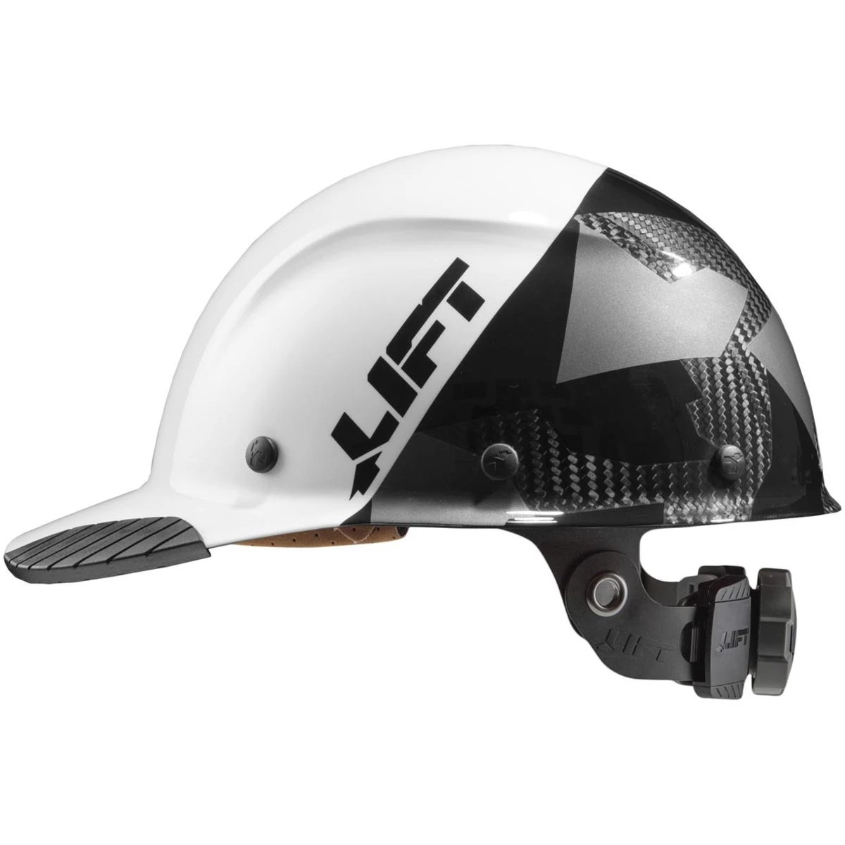LIFT DAX Black Camo Carbon Fiber Cap Brim FIFTY/50 Hard Hat LIFT DAX Black Camo Carbon Fiber Cap Brim FIFTY/50 Hard Hat -Safety Work Gear Store