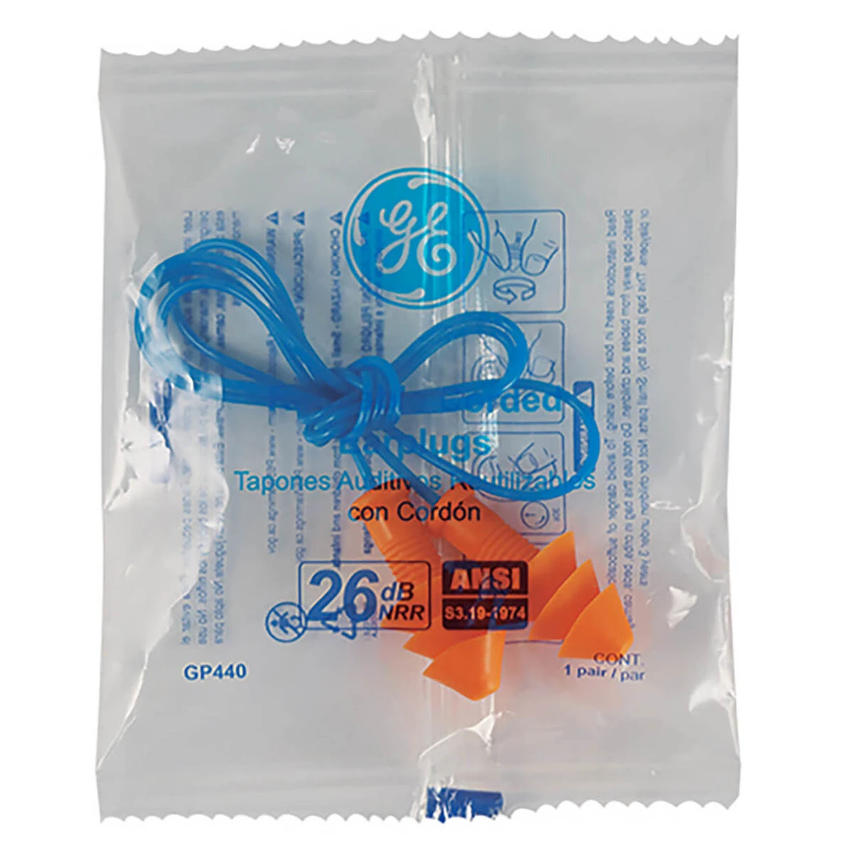 General Electric 26 dB Corded Christmas Tree Silicone Earplugs - Orange - 100 Pairs - GP440 General Electric 26 DB Corded Christmas Tree Silicone Earplugs - Orange - 100 Pairs - GP440 -Safety Work Gear Store cr7cewrqfdgaotswn7jh 26441.1695389129