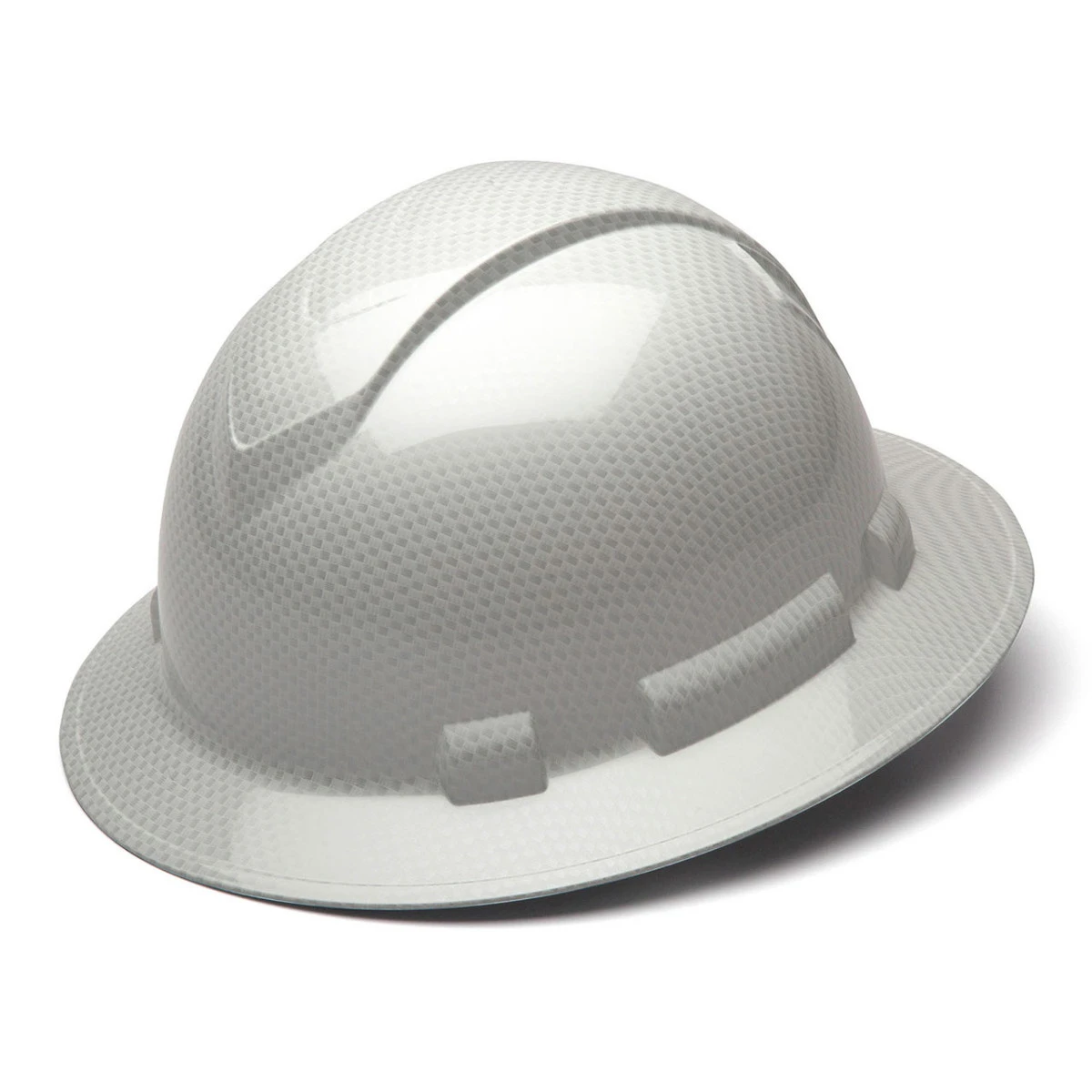 Pyramex Ridgeline Full Brim Hard Hat 4-Point Ratchet Suspension - HP54116S - White Graphite Pyramex Ridgeline Full Brim Hard Hat 4-Point Ratchet Suspension - HP54116S - White Graphite -Safety Work Gear Store