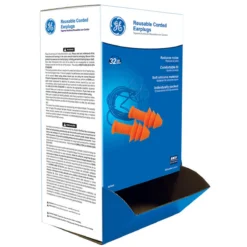 General Electric 26 DB Corded Christmas Tree Silicone Earplugs - Orange - 100 Pairs - GP440