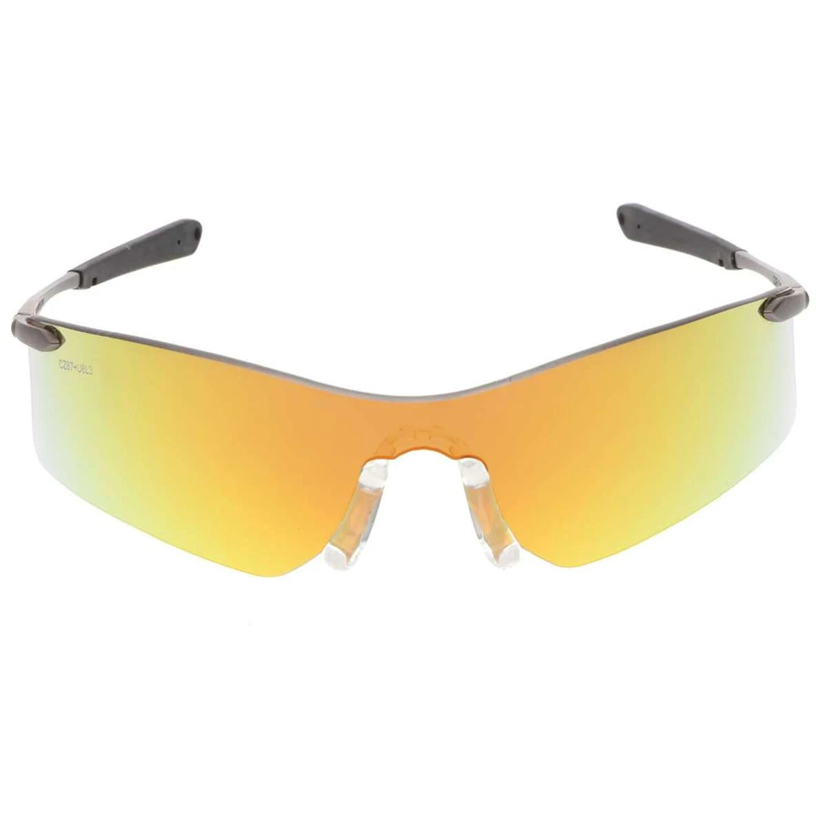 MCR Rubicon T4 Series Safety Glasses - Silver Frame - Fire Mirror Lens MCR Rubicon T4 Series Safety Glasses - Silver Frame - Fire Mirror Lens -Safety Work Gear Store