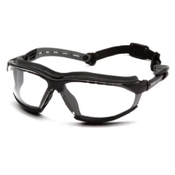 Pyramex Isotope Foam Padded Sealed Safety Glasses - H2MAX Anti-Fog Lens - Black Frame