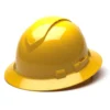 Pyramex Ridgeline Vented Full Brim Hard Hat 4-Point Ratchet Suspension