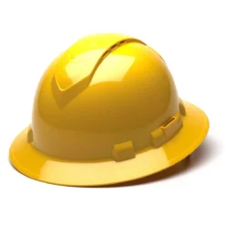 Pyramex Ridgeline Vented Full Brim Hard Hat 4-Point Ratchet Suspension