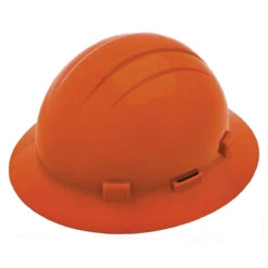 Safety Work Gear Store 37 ERB Safety Americana Full Brim Slotted Hard Hat 4-Point Ratchet Suspension