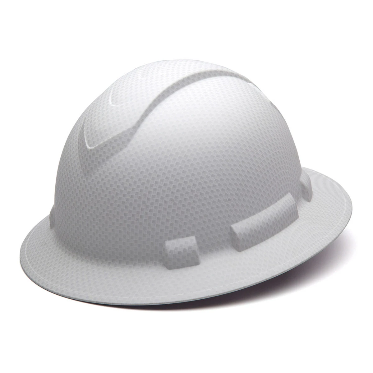 Pyramex Ridgeline Full Brim Hard Hat 4-Point Ratchet Suspension - HP54116 - Matte White Graphite Pyramex Ridgeline Full Brim Hard Hat 4-Point Ratchet Suspension - HP54116 - Matte White Graphite -Safety Work Gear Store