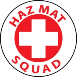 Haz Mat Squad 2" Vinyl Hard Hat Emblem - 25 Pack