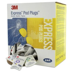 3M E-A-R EXPRESS Pod Plugs Corded Earplugs - 311-1114 - 100 Pairs