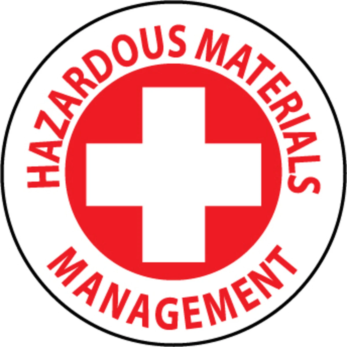 Hazardous Materials Management 2" Vinyl Hard Hat Emblem - 25 Pack Hazardous Materials Management 2" Vinyl Hard Hat Emblem - 25 Pack -Safety Work Gear Store