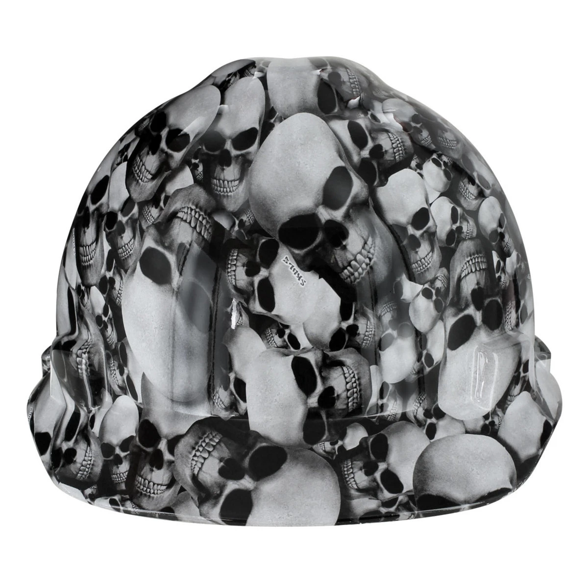 Rugged Blue Custom Hydrographic Skulz Black/White Hard Hat Rugged Blue Custom Hydrographic Skulz Black/White Hard Hat -Safety Work Gear Store