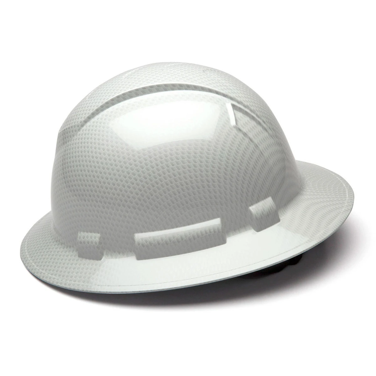 Pyramex Ridgeline Full Brim Hard Hat 4-Point Ratchet Suspension - HP54116S - White Graphite Pyramex Ridgeline Full Brim Hard Hat 4-Point Ratchet Suspension - HP54116S - White Graphite -Safety Work Gear Store