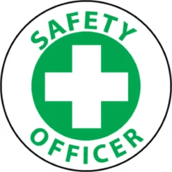 Safety Officer 2" Vinyl Hard Hat Emblem - 25 Pack