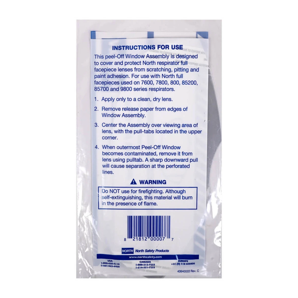 Honeywell Peel-away Cover for 5400, 7600 and 7800 Series Full Facepieces - 80836A - 15 Pack Honeywell Peel-away Cover For 5400, 7600 And 7800 Series Full Facepieces - 80836A - 15 Pack -Safety Work Gear Store