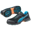 Puma Safety Women's W-Motion Protect Define Low 2.0 Black & Aqua SD Composite Toe Shoes - 643945