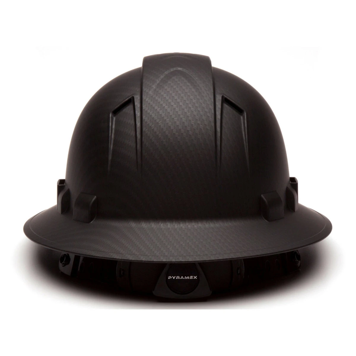 Pyramex Ridgeline Vented Full Brim Hard Hat 4-Point Ratchet Suspension - HP54117V - Black Graphite Pyramex Ridgeline Vented Full Brim Hard Hat 4-Point Ratchet Suspension - HP54117V - Black Graphite -Safety Work Gear Store