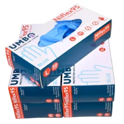 UMBO Niflex95 Blue Nitrile Disposable Gloves - 9 Mil - H142 - Box Of 50 (S, M, L, XL, 2XL) 2 UMBO Niflex95 Blue Nitrile Disposable Gloves - 9 Mil - H142 - Box Of 50 (S, M, L, XL, 2XL) -Safety Work Gear Store rz3jyzy9kadrksix8yzk 06866.1684019209
