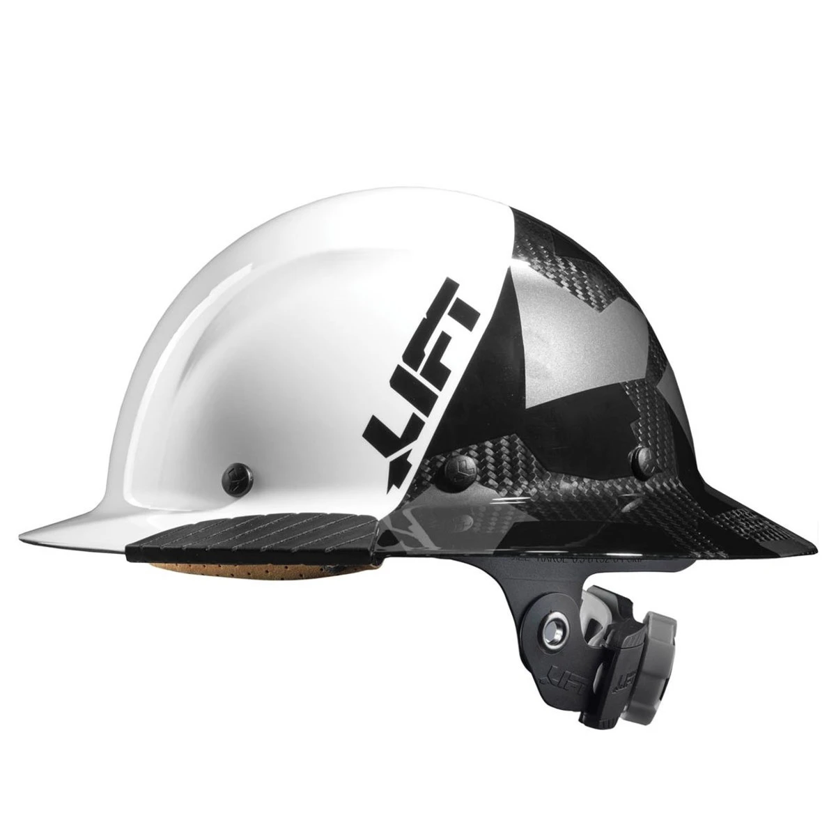 LIFT DAX Black Camo Carbon Fiber Full Brim FIFTY/50 Hard Hat LIFT DAX Black Camo Carbon Fiber Full Brim FIFTY/50 Hard Hat -Safety Work Gear Store
