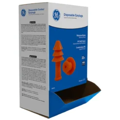 General Electric 26 DB Christmas Tree Silicone Earplugs - Orange - 200 Pair - GP439